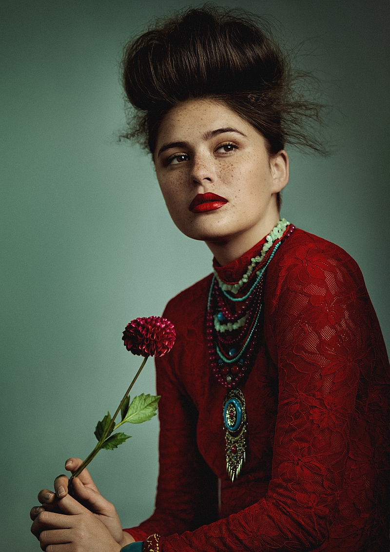Brunette Bouffant Updo - Sara Allsop - Flowers of Life Collection
